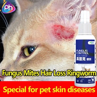 Pet Skin Treatment Spray 100ml Cat Dog Moss Hair Removal Fungus Dermatitis All Skin Problems