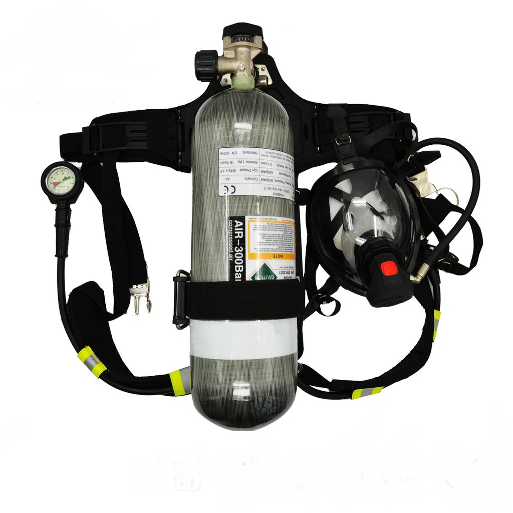 SELF CONTAINED BREATHING APPARATUS SET WITH CARBON FIBER CYLINDER