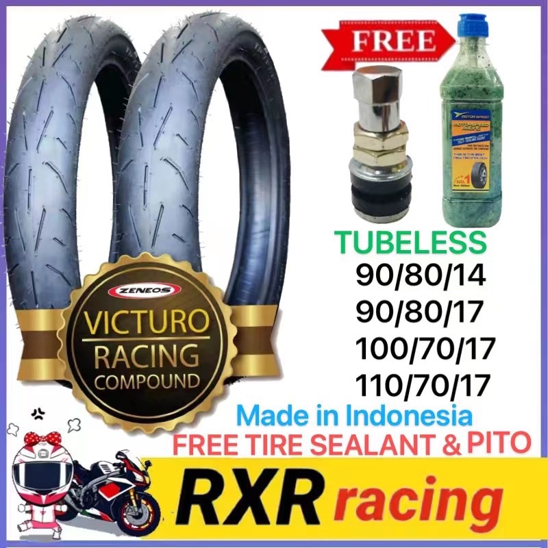 ZENEOS VICTURO RACING TIRE FOR MOTORCYCLE FREE TIRE SEALANT & PITO TIRE