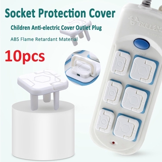 10pcs Child Safety Plug Socket Covers Power Socket Protection Anti-electric Outlet Plug Covers Flame Retardant Material