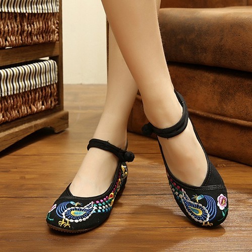 embroidered mary janes