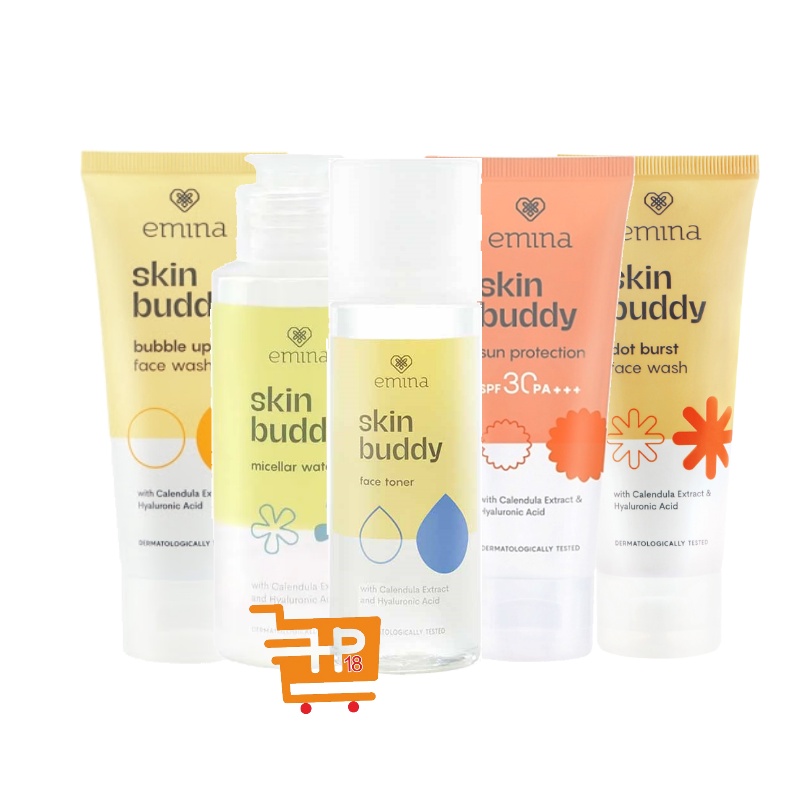 Emina Skin Buddy Face Wash Bubble Up Dot Brust Sun Protection