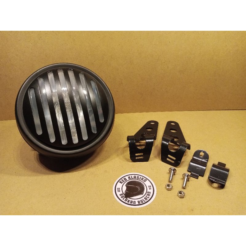 KEB Round Classic Grilled Headlight (Clear) Shopee Philippines