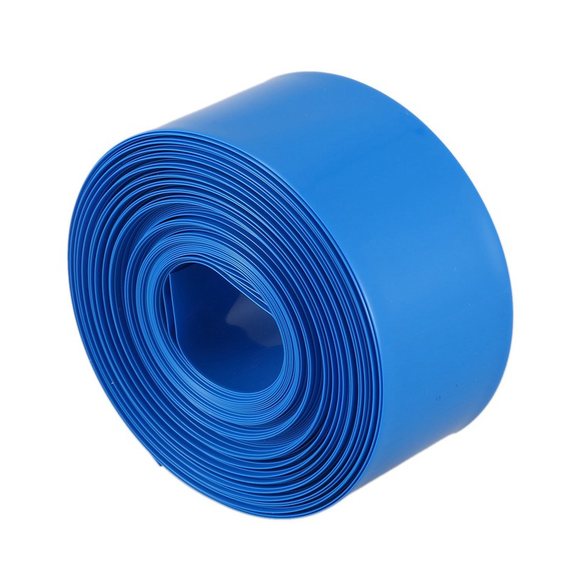 10M 29.5Mm PVC Heat Shrink Tubing Wrap for 1 X 18650 Battery Blue