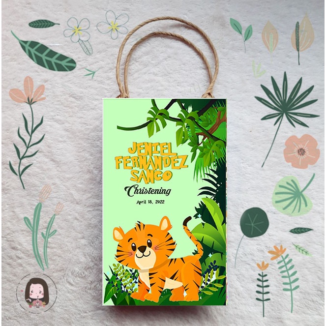 Safari Jungle Theme Party Paper Bag with Handles Shopee Philippines
