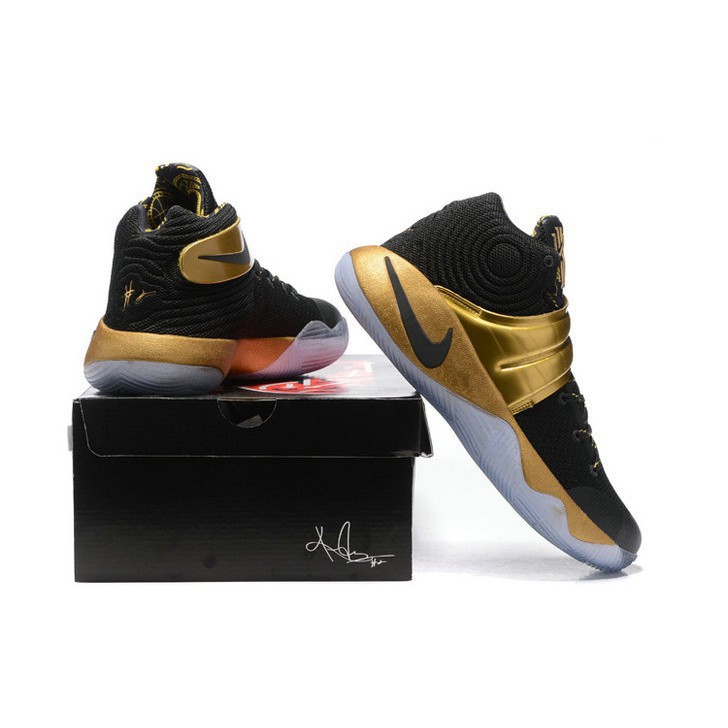 nike kyrie black and gold