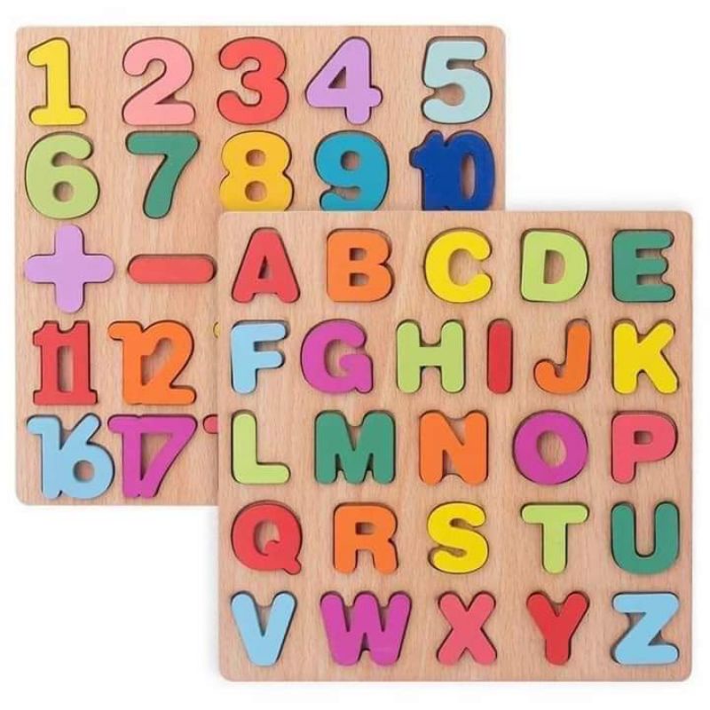Much interrupt second hand Ready Stock]☏♨CSZ COD Educational Baby Wooden Learning Toys Alphabet ABC  Number Puzzle JA | Shopee Philippines