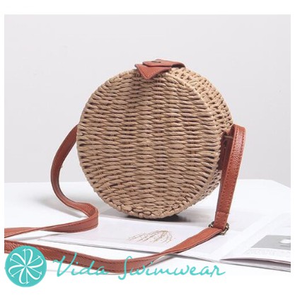 rattan bag round