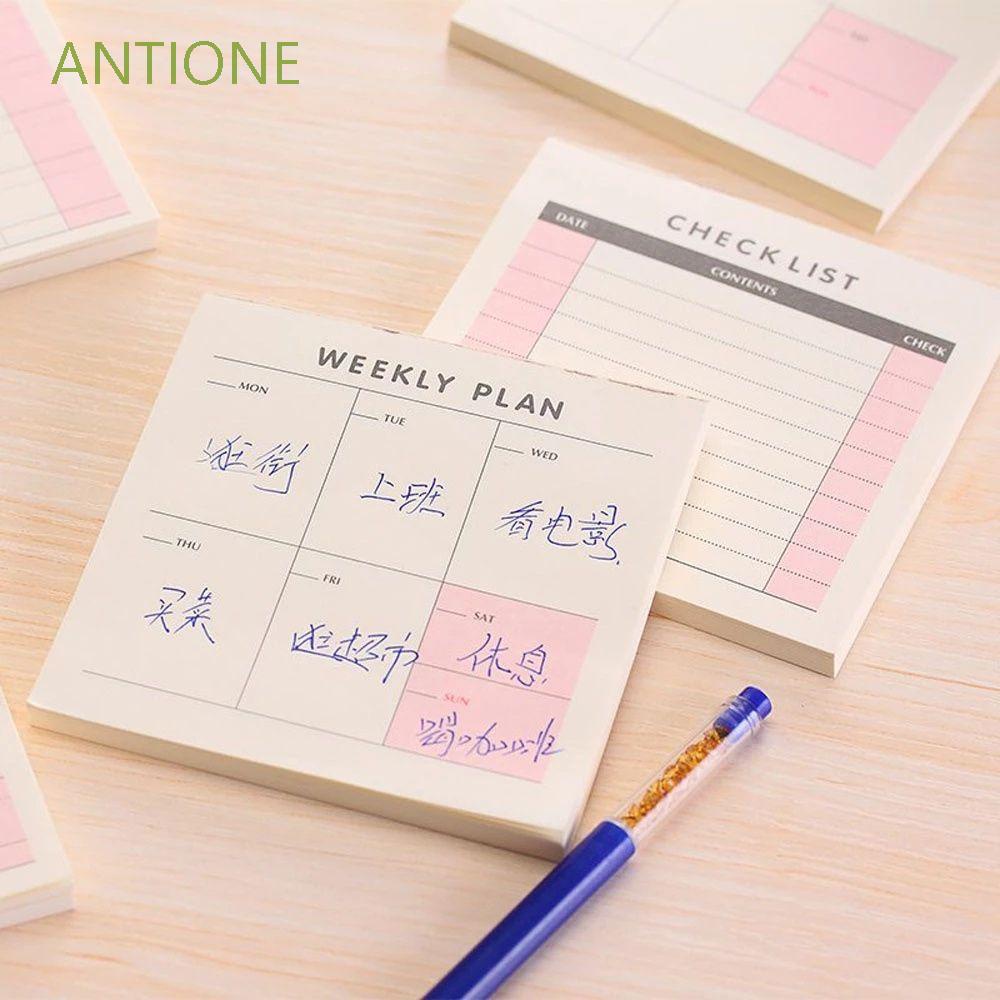 ANTIONE Portable Memo Pad Small Daily Weekly Month Planner Check List ...