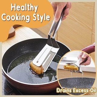 Stainless Steel Frying Shovel Clip Fried Fish Steak Shovel Kitchenware Fried Food Tongs Spatula Tong #6