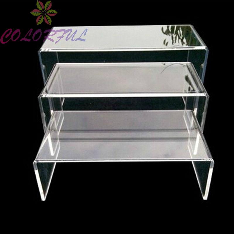 3pcs Acrylic Showcase Shoes Book Display Stand Holder Jewelry Organizer Rack 3pcs Acrylic Showcase Shoes Book Display Stand Holder Jewelry Organizer Rack