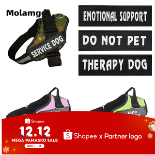 MOLAMGO Personalized Dog Leash for DOG Harness for Dog Reflective dog Harness for  Dog k9 no pull Harness Vest