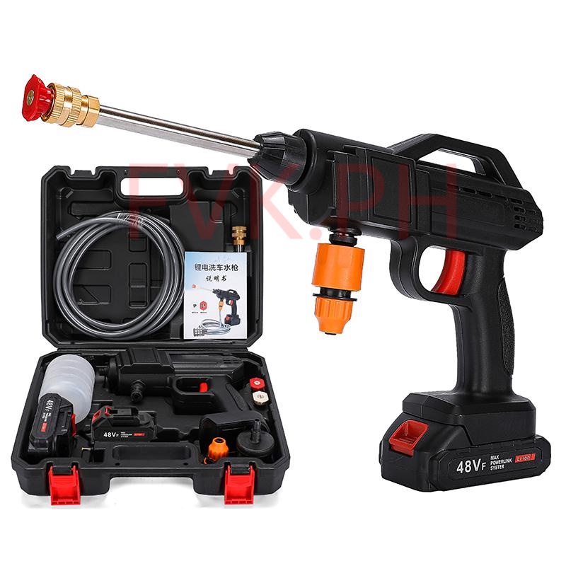 Wireless Portable car wash water gun 48V rechargeable lithium battery