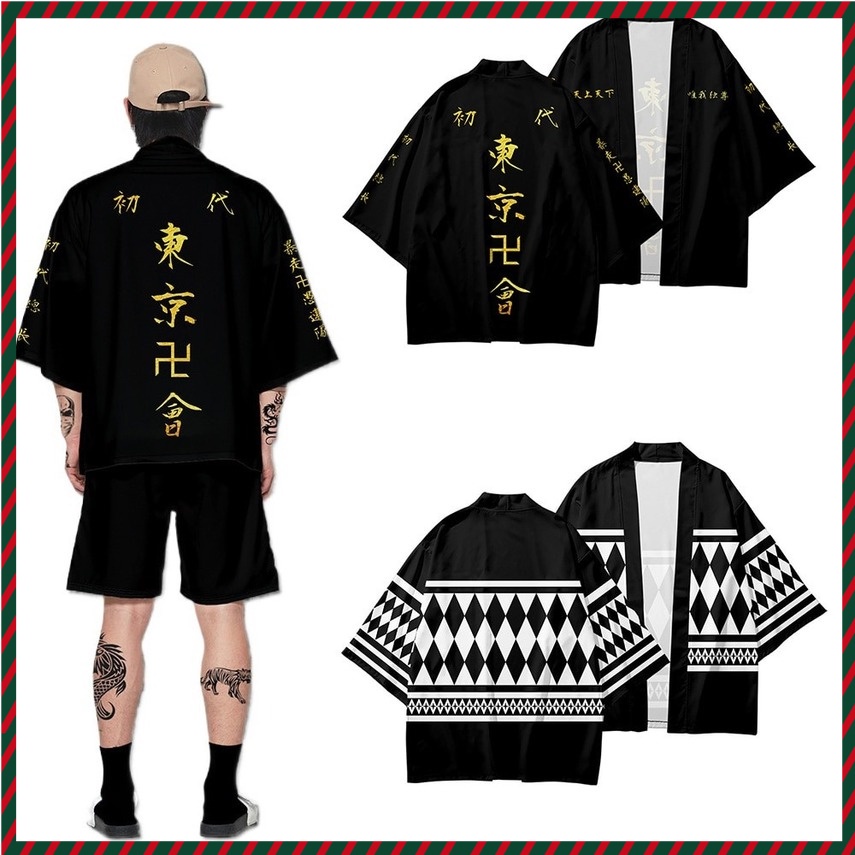 Anime Tokyo Revenger Cosplay Costume Jacket T-shirt Draken Mikey Kimono ...