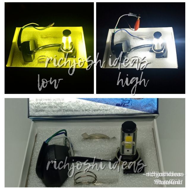 battery operated led motorcycle headlight