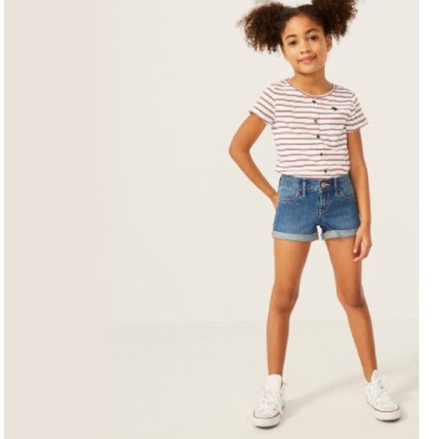 h&m girls denim shorts