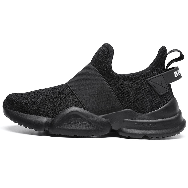 flat black non slip shoes