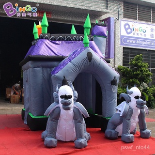 ヅβ ⋮Customized 5x4x4.2 Meters Halloween Decorations Inflatable Haunted House For Kids Game Toys - BG #2