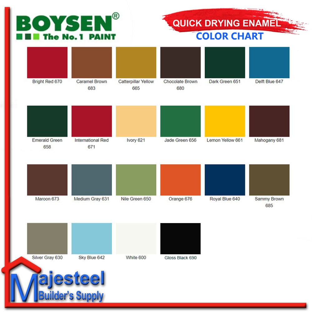 Boysen Paint Colors Chart