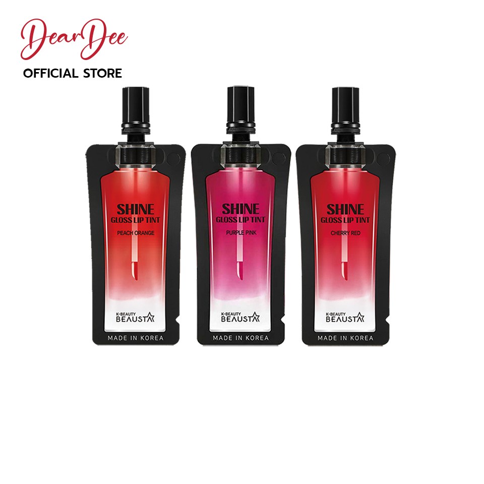 BEAUSTA SHINE GLOSS LIP TINT 1 Sachet Luscious LongLasting Color