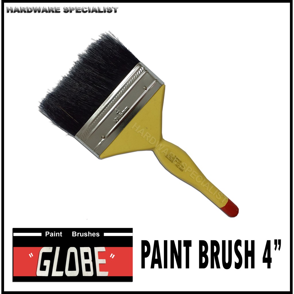 Paint Brush 4” Globe Black Bristle | Shopee Philippines
