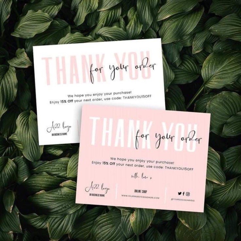 Thank you card - customized | Shopee Philippines