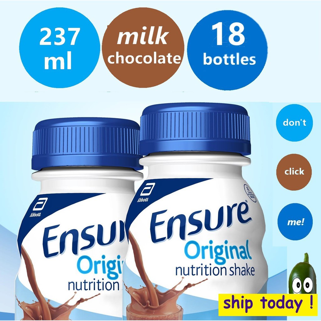 Ensure Original Milk Chocolate Shake 237ml / 8 fl oz Bundle of 18