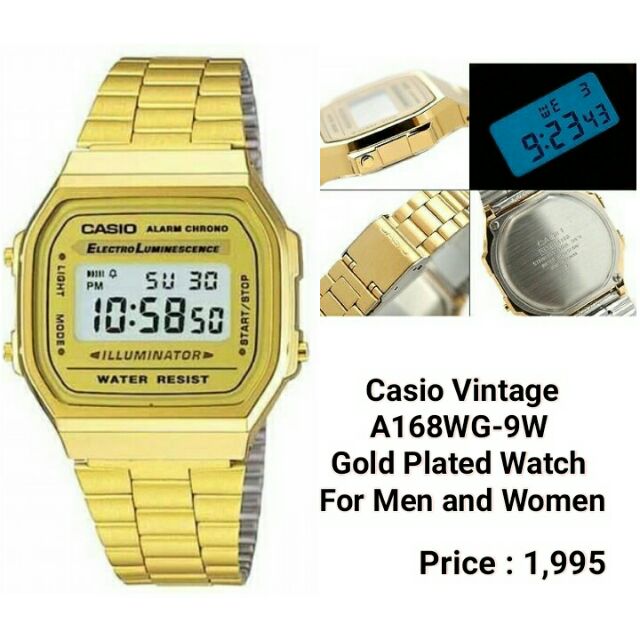 casio gold plated watch price