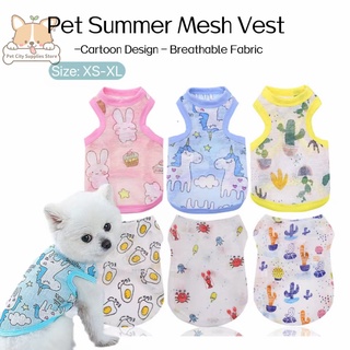Pet City Dog Cat Summer Breathable Sando Pet Clothes Light Weight Pet Thin Vest Cool Vest