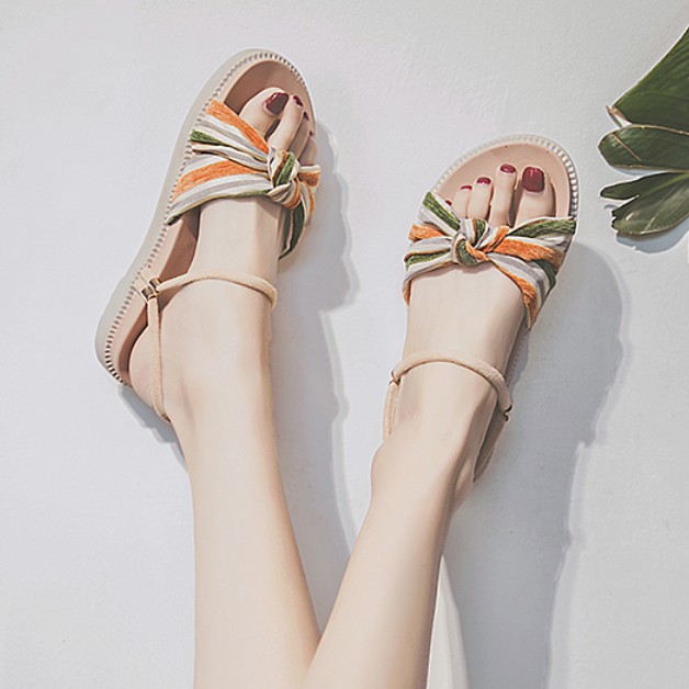 colorful flat sandals