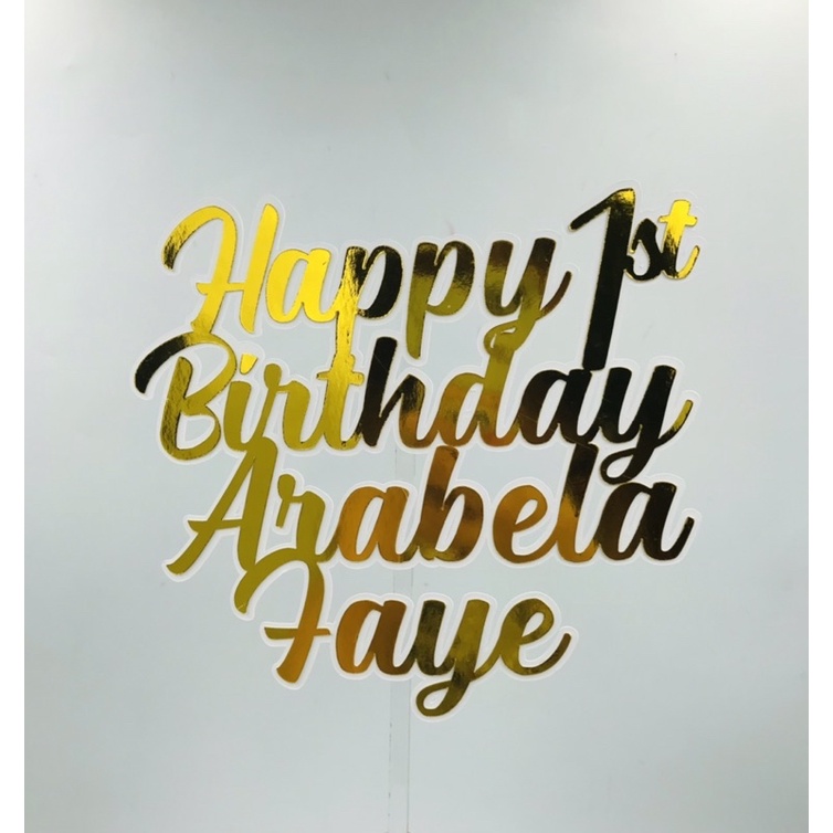 Customized Cake Topper (Cardstock material not Acrylic) Shopee