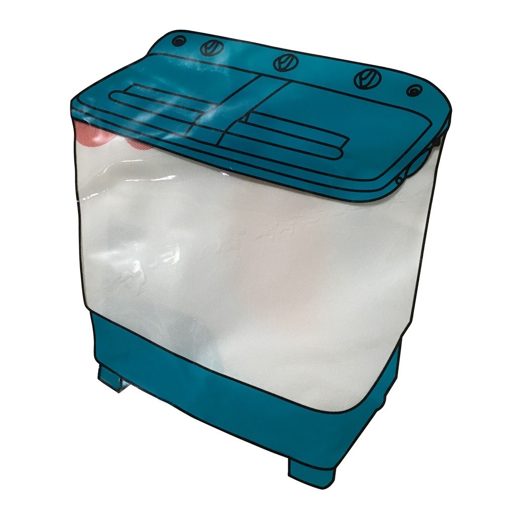 H SHOP Waterproof Sunscreen Zippered Twin Tub Washing Machine Cover