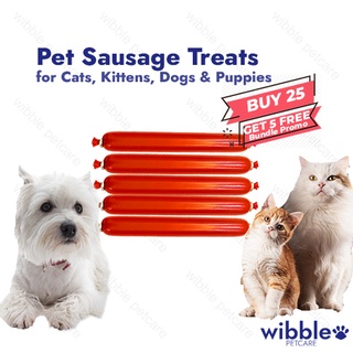 25+5 pcs Pet Sausage Treats  - Puppy, Dog, Cat, Kitten (450g)