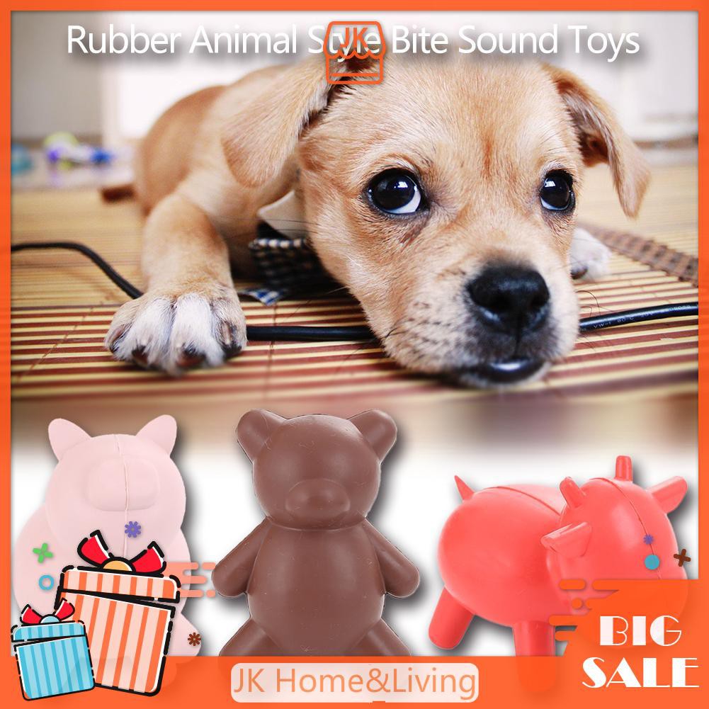 rubber cow dog toy