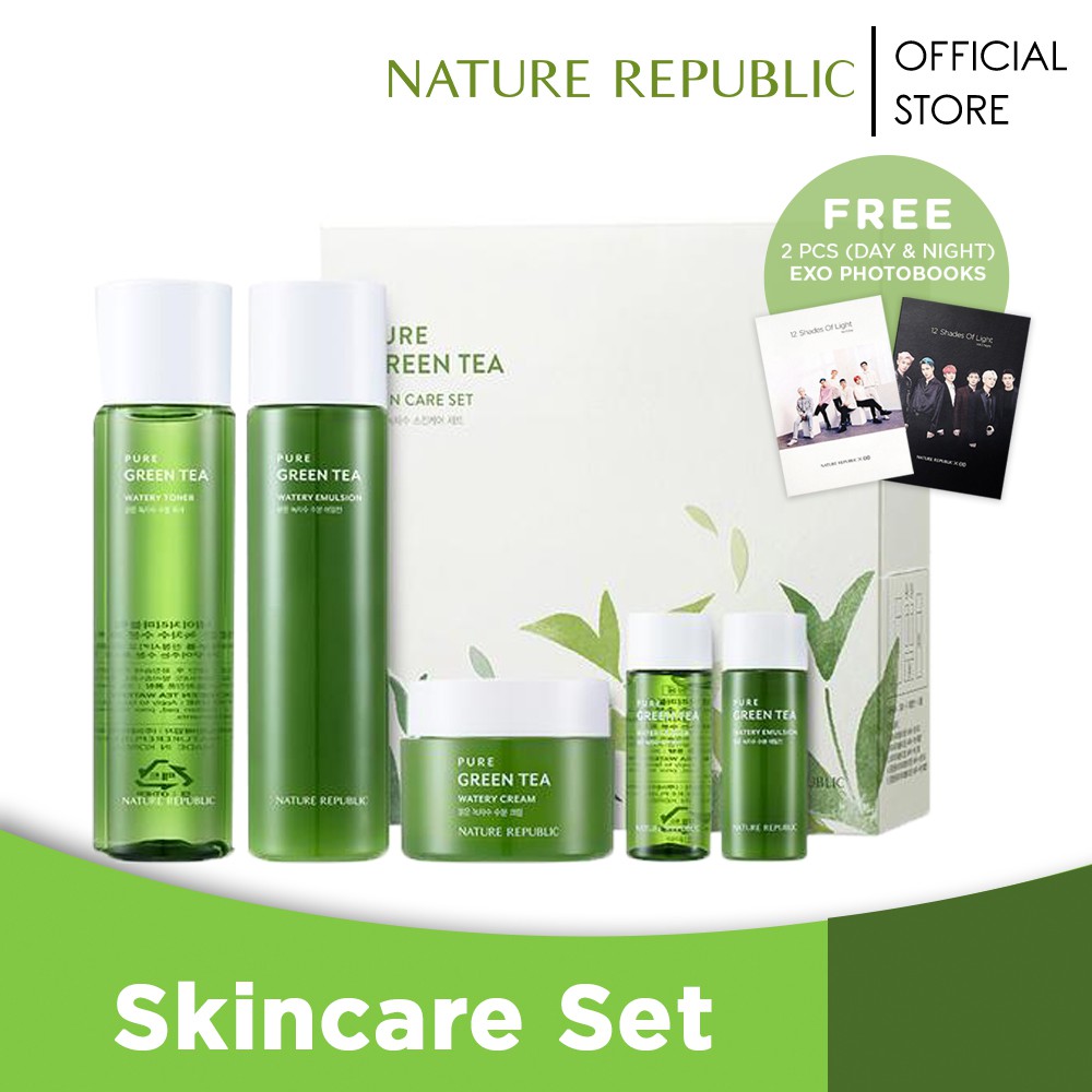 Nature Republic Pure Green Tea SKINCARE SET Shopee Philippines