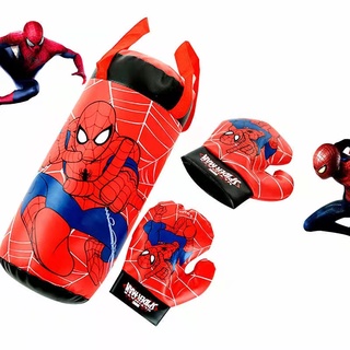 Spiderman Kids Indoor Sport Toy Boxing Punching Gloves Training Kids Gift PVC 