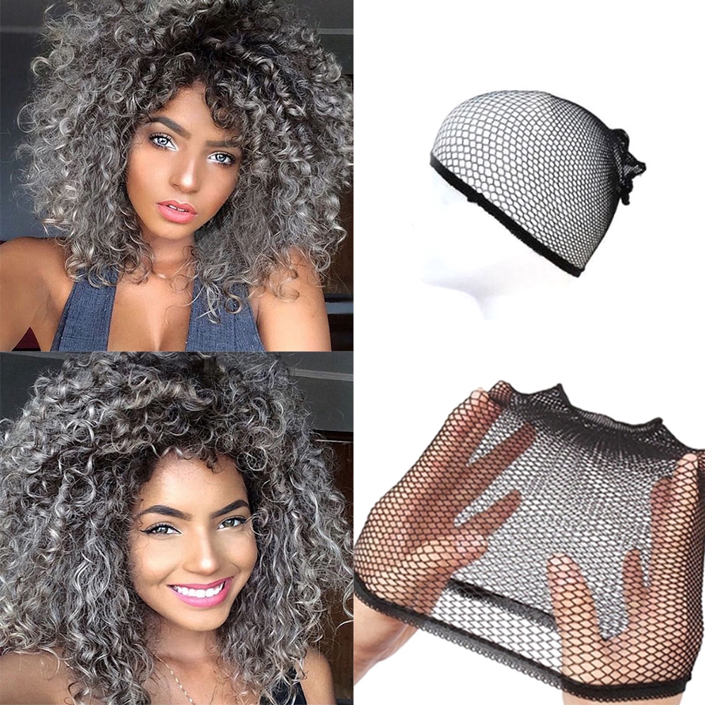 white curly hair wig