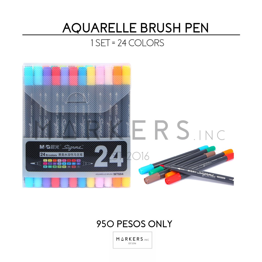 M G Sign Me Aquarelle Brush Pen 24 Shopee Philippines