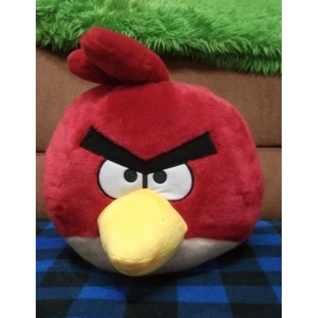 Licensed products!! Set of 2 Angry Birds Plush Green Piggy & Red Bird  set  4”H