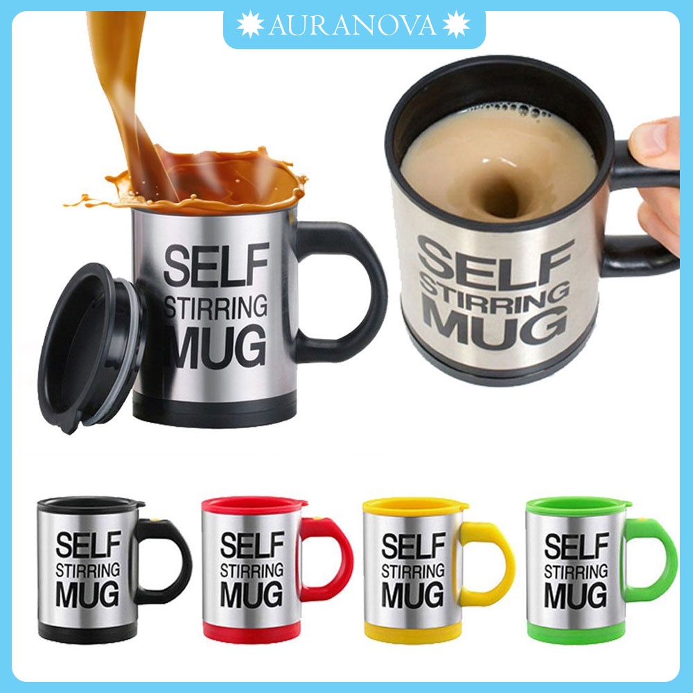 Stainless Steel Self Stirring Mug Creative Gift Auto Mixing Coffee Cup