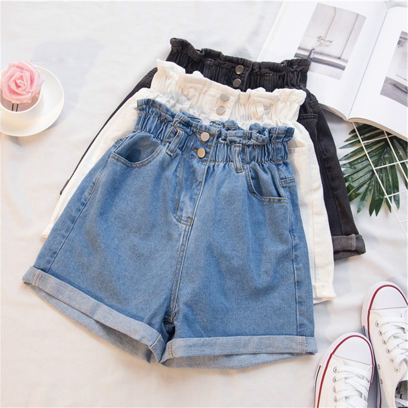 black high waisted denim shorts plus size
