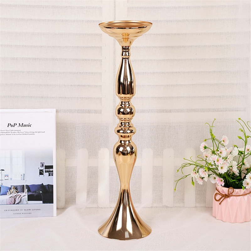 Oeasy Gold Decorative Wedding Flower Decor Candle Holder Tall Vase