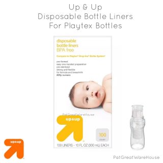 Up & Up Disposable Bottle Liners for Playtex Drop ins Bottles (Comparable with Playtex Liners )