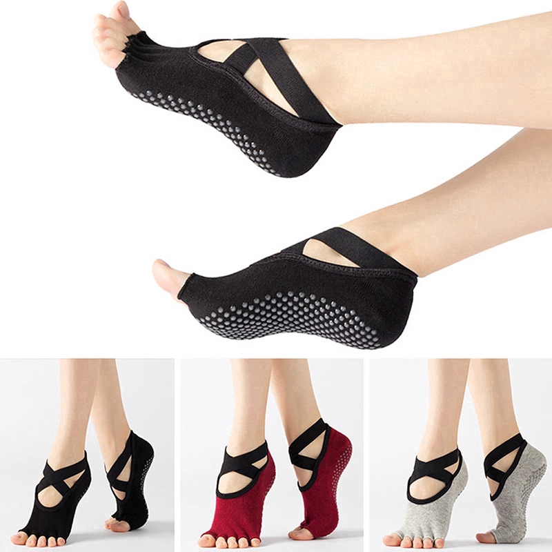 Kaos Kaki Wanita Model Backless 5 Jari untuk Yoga Balet Kaos Kaki Wanita Model Backless 5 Jari untuk Yoga Balet