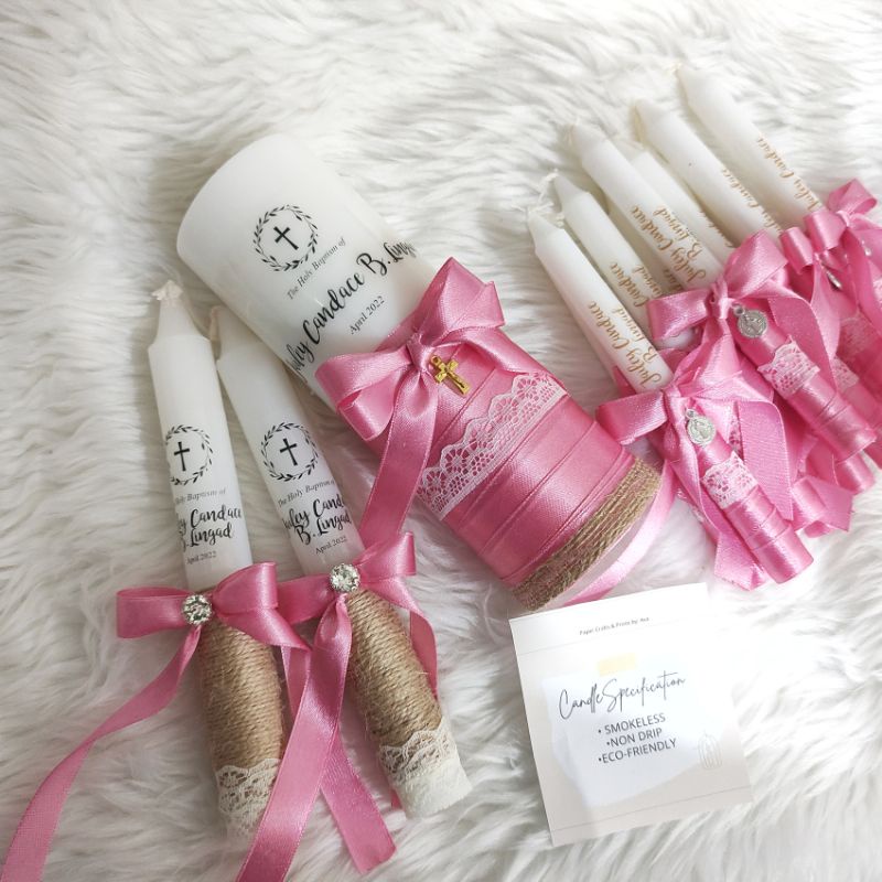 Baptismal / Christening candle set Shopee Philippines