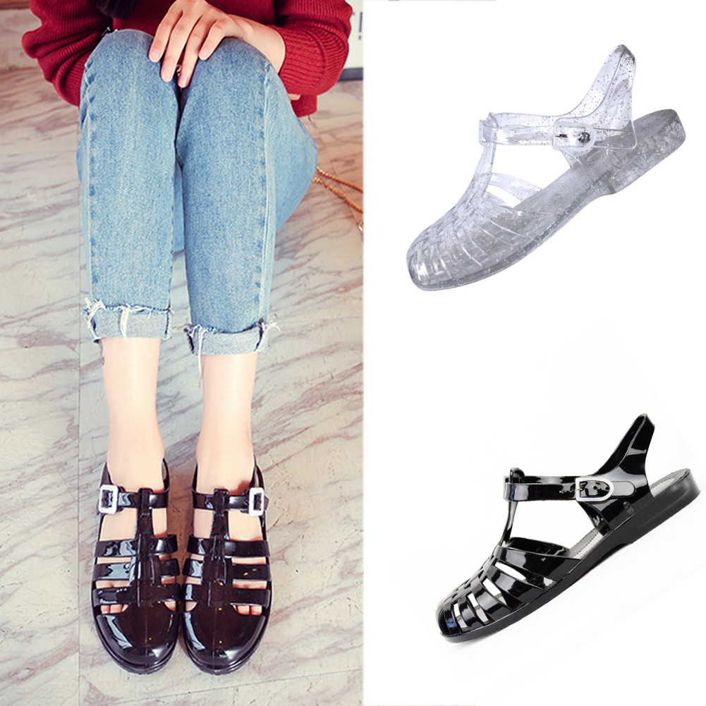 plastic summer shoes