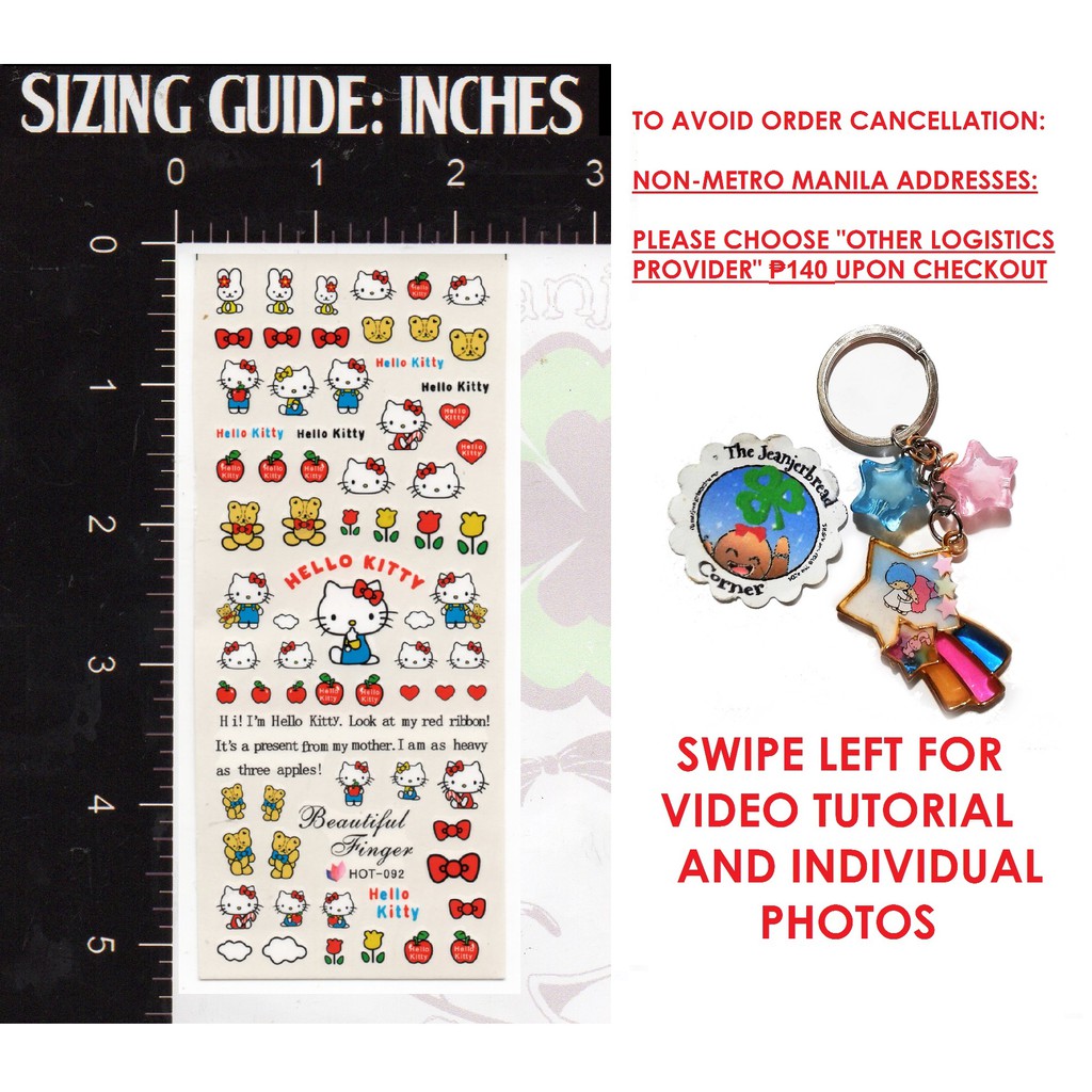 Hello Kitty Water Slide Decal Sticker for UV Resin Shopee Philippines