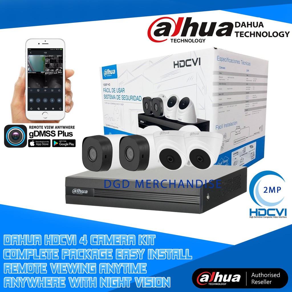 Dahua Ch Mp Hdcvi P Cctv Kit Camera Package Dh Kit Xvr B