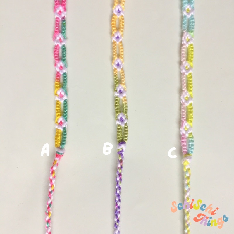 OMBRÉ Hand-Woven Friendship Bracelet [Chained Flower Pattern] Embroidery Bracelet by SchiSchi Things