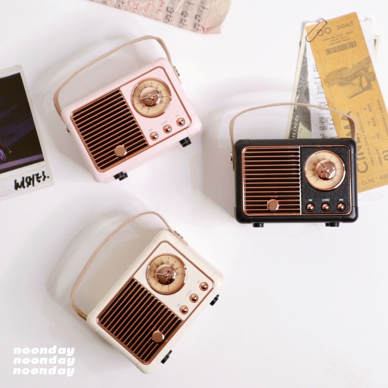 1989 Retro Bluetooth Speaker Radio Aesthetic Wireless Portable